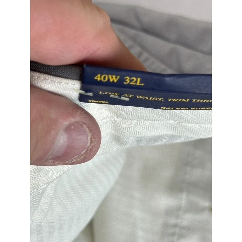 Polo Ralph Lauren Pants Mens 40x32 Gray‎ Slim Fit Marine Grey Chino Dress New